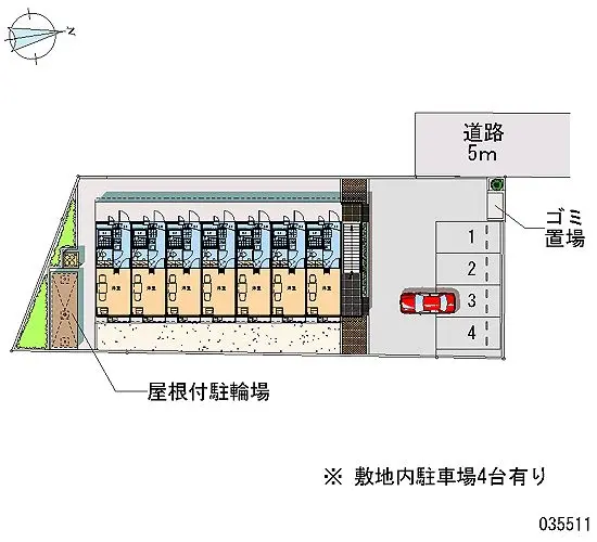 ★手数料０円★東村山市萩山町 月極駐車場